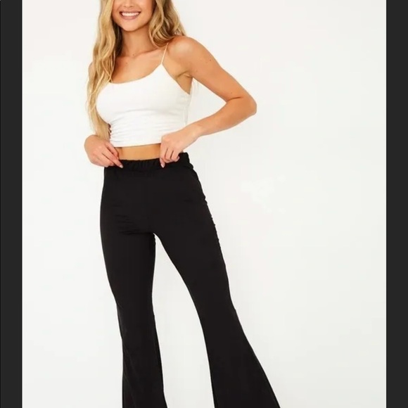 New! Clearance 🎉Black Tennessee Suede wide Flare Bell Pants - Picture 2 of 10